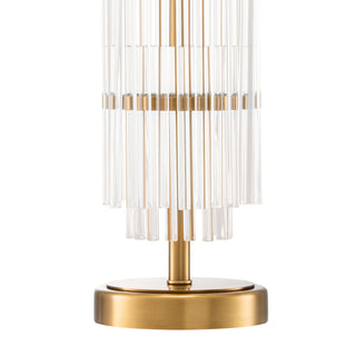 Table Lamp East antique brass finish incl shade