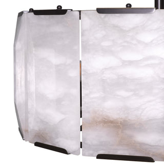 Chandelier Ortiz bronze highlight finish alabaster