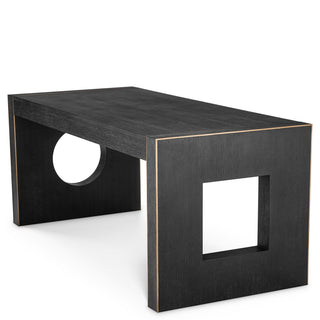Desk Rovigo charcoal grey oak veneer