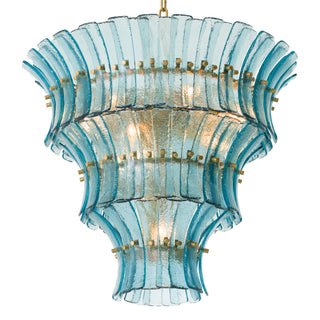 Chandelier Toscano blue glass
Antique brass finish