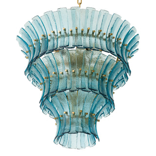 Chandelier Toscano blue glass
Antique brass finish