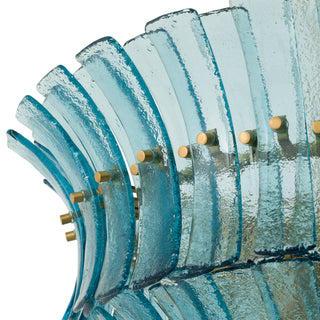 Chandelier Toscano blue glass
Antique brass finish