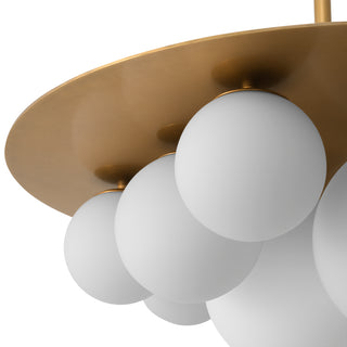 Chandelier Orsini white glass