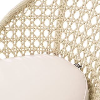 Outdoor Bar Stool Trinity cream weave flores off-white