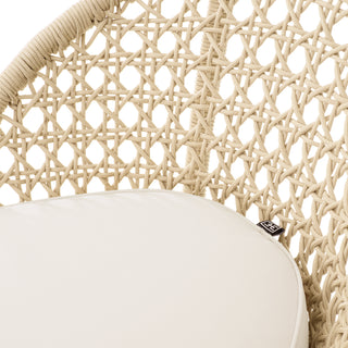 Outdoor Counter Stool Trinity cream weave flores off-white