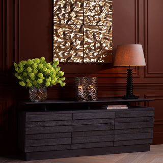 Drawer Dresser Quintino charcoal grey oak veneer