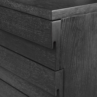 Drawer Dresser Quintino charcoal grey oak veneer