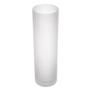 Vase Haight L frosted white glass