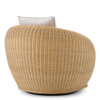 Swivel Chair Rafael natural rattan sentier cream
