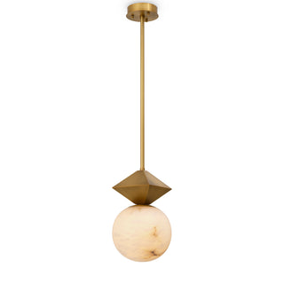 Pendant Elko antique brass finish alabaster