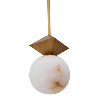 Pendant Elko antique brass finish alabaster