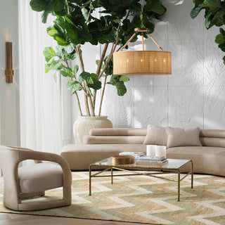 Chandelier Bernardi natural rattan