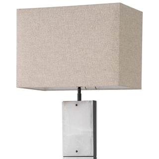 Table Lamp Ortiz bronze highlight finish alabaster incl shade