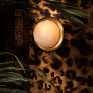 Wall Lamp Vigo antique brass finish alabaster