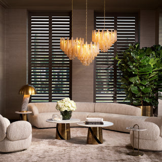 Chandelier Chaves S champagne coloured glass