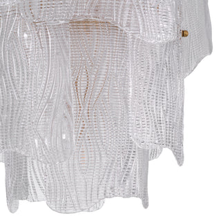 Chandelier Asinara S clear textured glass