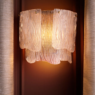 Wall Lamp Asinara clear textured glass