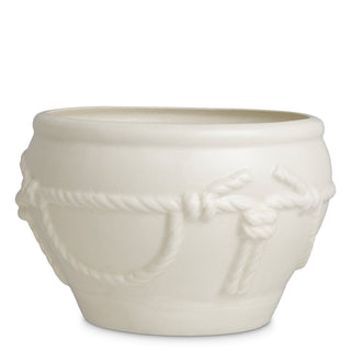 Planter Giverny crackled off-white ceramic