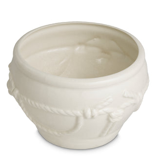 Planter Giverny crackled off-white ceramic