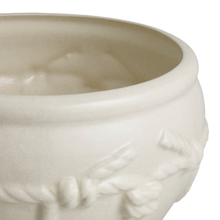 Planter Giverny crackled off-white ceramic