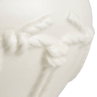 Planter Giverny crackled off-white ceramic
