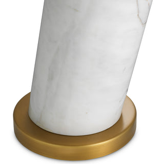 Table Lamp Daniel white marble antique brass finish