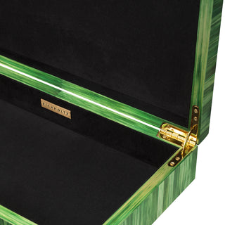 Box Harvard straw marquetry green