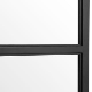 Folding Screen Jacques classic black finish antique mirror glass