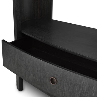 Cabinet Splendora charcoal grey oak veneer bronze finish