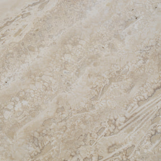 Dining Table Genova travertine brushed brass finish