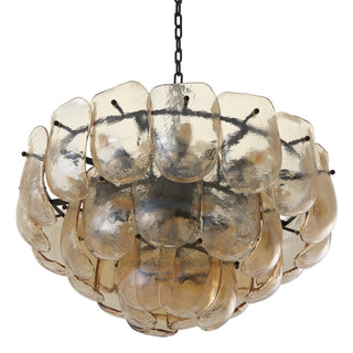 Chandelier Gustave champagne colored glass