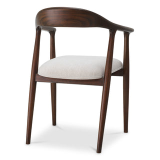 Dining Chair Beale classic brown finish sentier cream