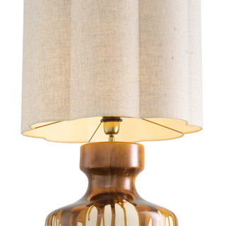 Table Lamp Lorena brown finish incl shade