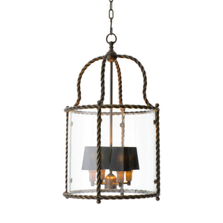 Pendant Preston bronze highlight finish incl black shades