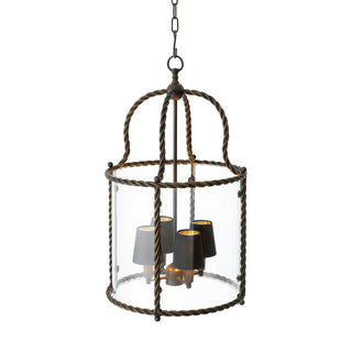 Pendant Preston bronze highlight finish incl black shades