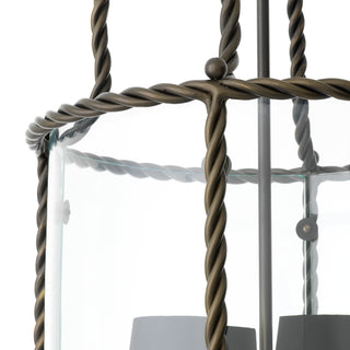 Pendant Preston bronze highlight finish incl black shades