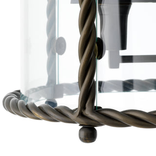Pendant Preston bronze highlight finish incl black shades