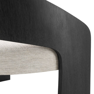 Chair Zephira charcoal grey oak veneer durini natural