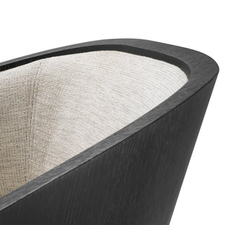 Chair Zephira charcoal grey oak veneer durini natural