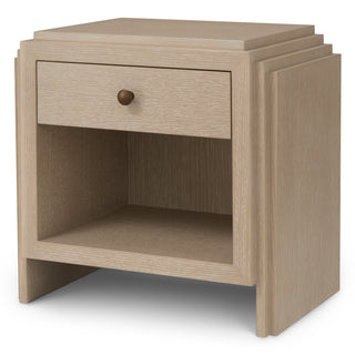 Oak Wooden Nightstand ArtDeco