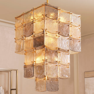 Chandelier Laurent antique brass finish