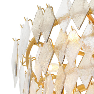 Chandelier Rhombus L antique brass finish