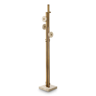 Coatrack Amadora vintage brass finish travertine