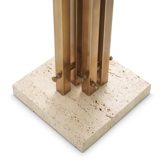 Coatrack Amadora vintage brass finish travertine