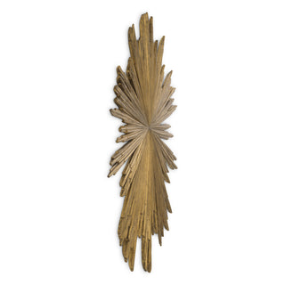 Wall Object Sunburst antique gold finish