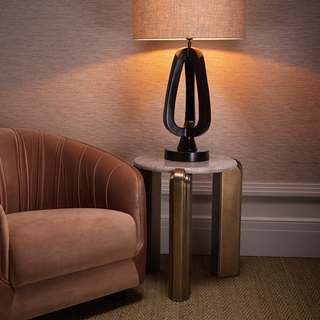 Side Table Albion antique brass finish