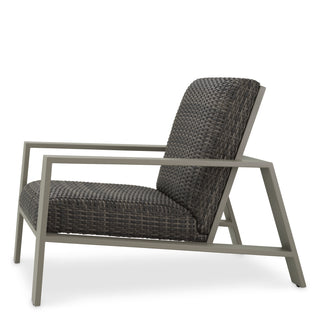 Outdoor Chair Belle Vue grey finish grey faux rattan