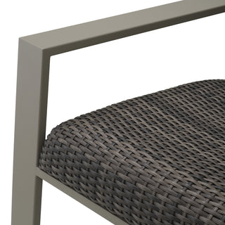 Outdoor Chair Belle Vue grey finish grey faux rattan