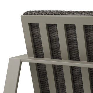 Outdoor Chair Belle Vue grey finish grey faux rattan