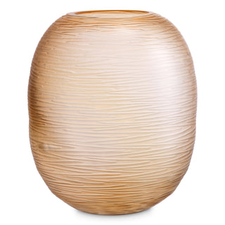Peach Handblown Glass Vase Alessio